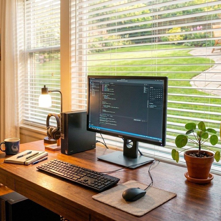 Windows 11 PC in home office